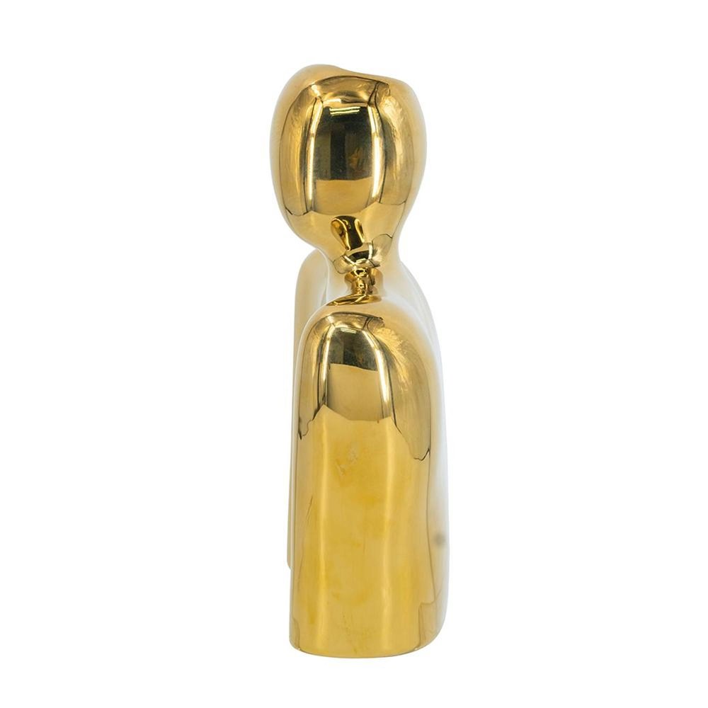 8" Gold Ceramic Table Vase