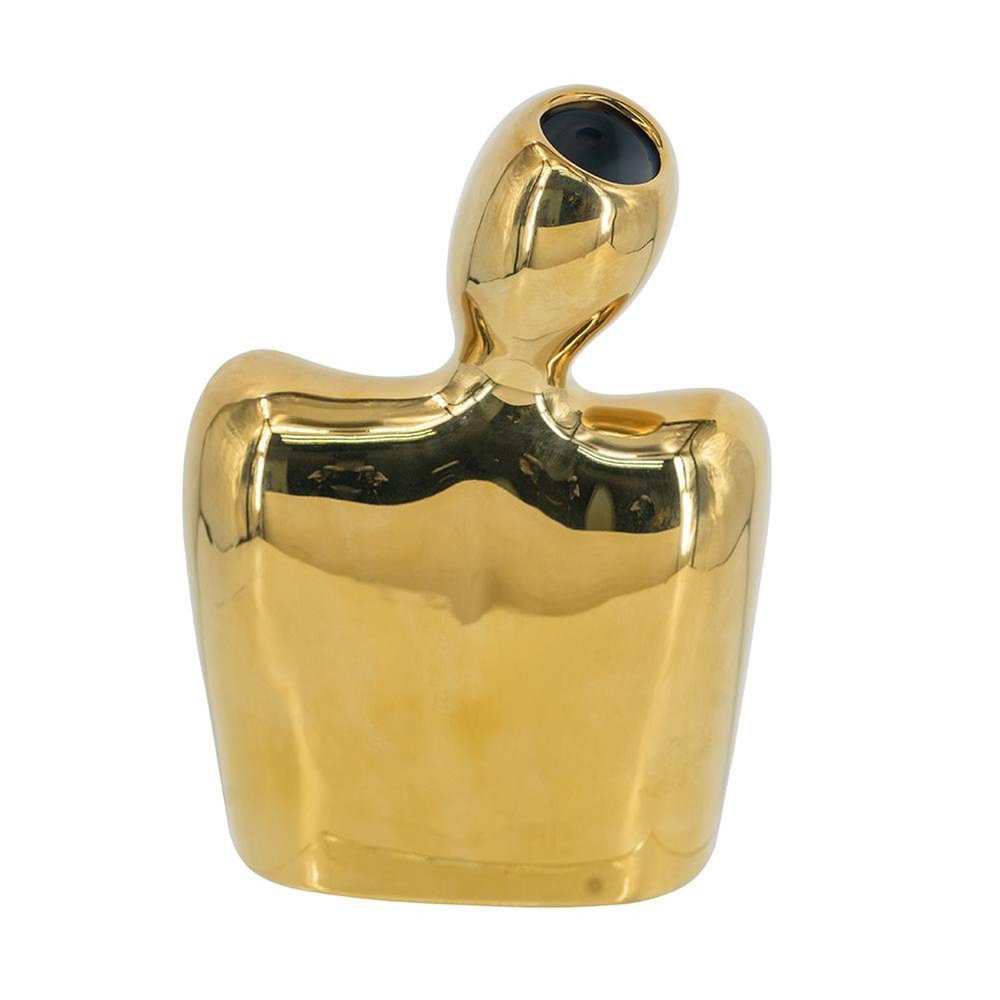 8" Gold Ceramic Table Vase