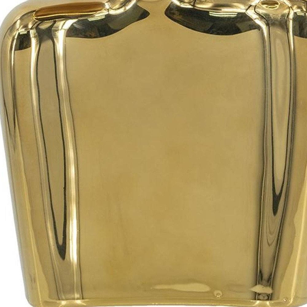 8" Gold Ceramic Table Vase