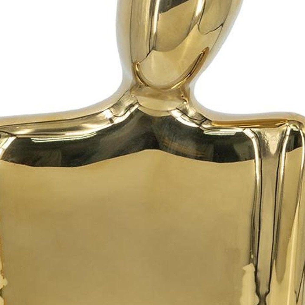 10" Gold Ceramic Table Vase