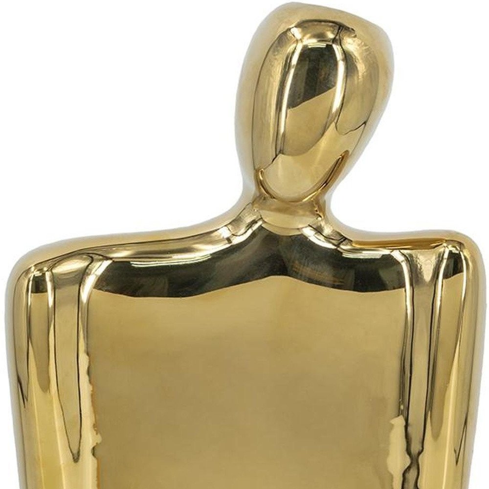 10" Gold Ceramic Table Vase