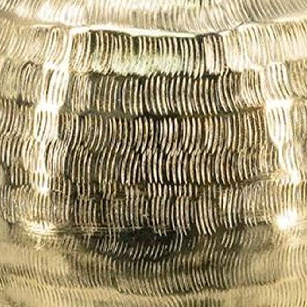 13" Gold Aluminum Round Table Vase