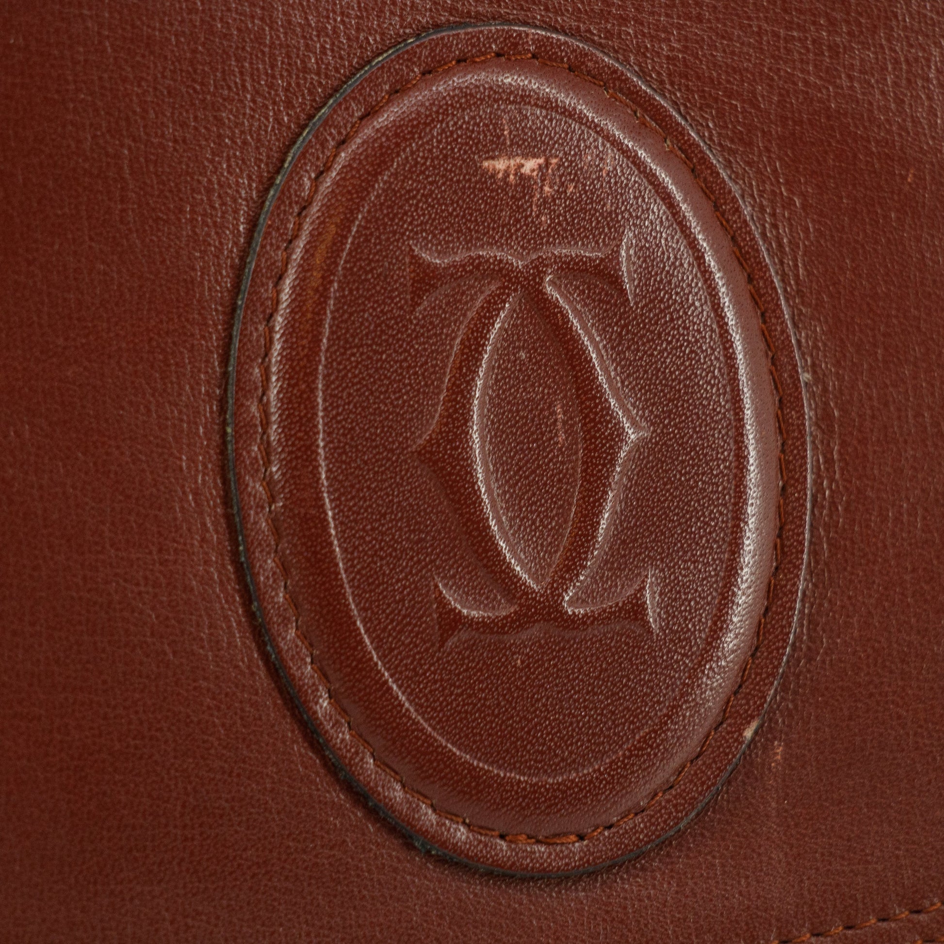 Cartier Must de Carter Red Leather Clutch  #5747