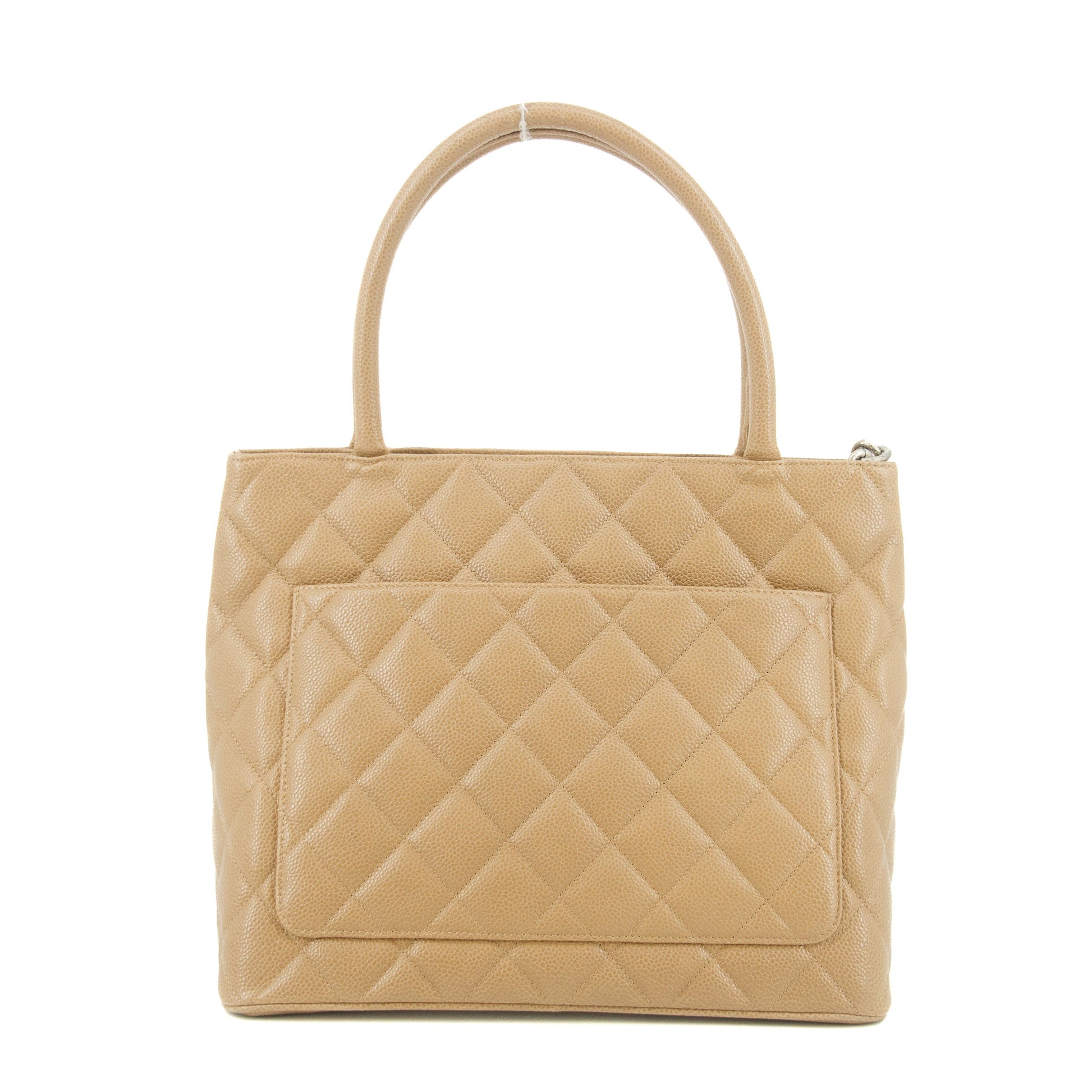 Chanel CC Caviar Quilted Leather Brown Medallion Tote #5755