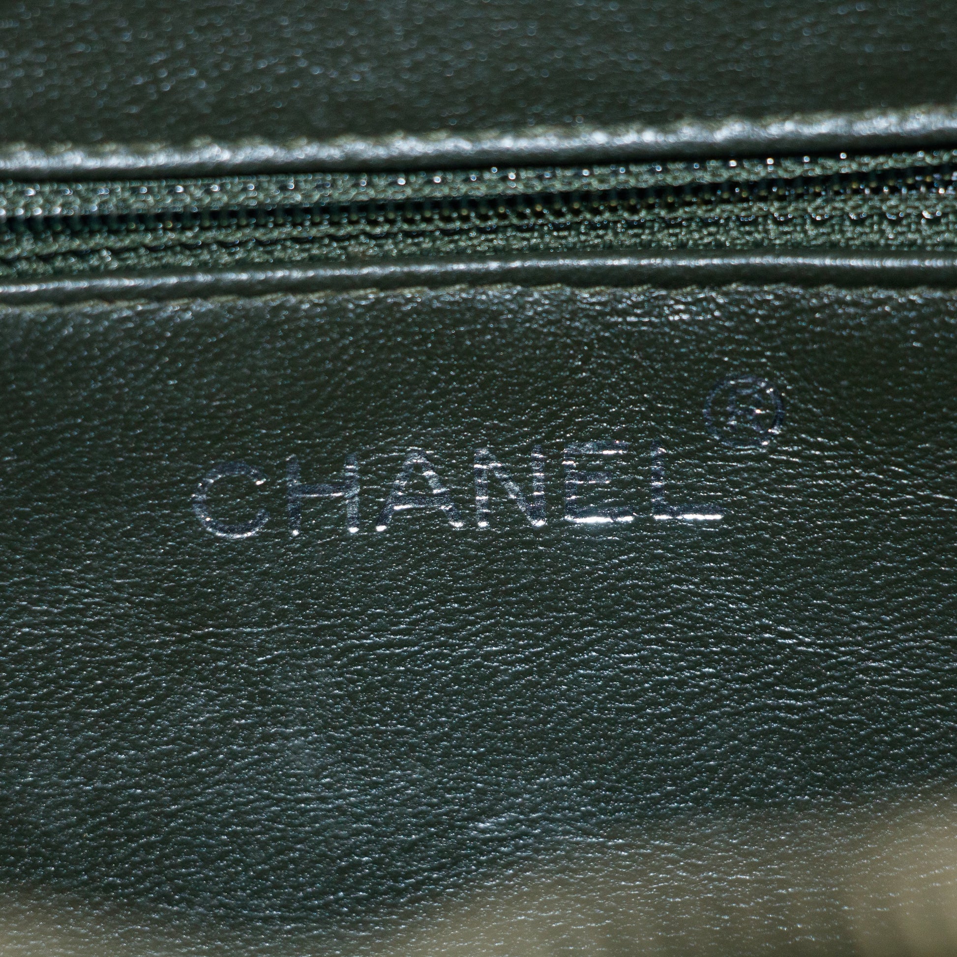 Chanel CC Square Greeen Suede Leather Vanity Bag #5757