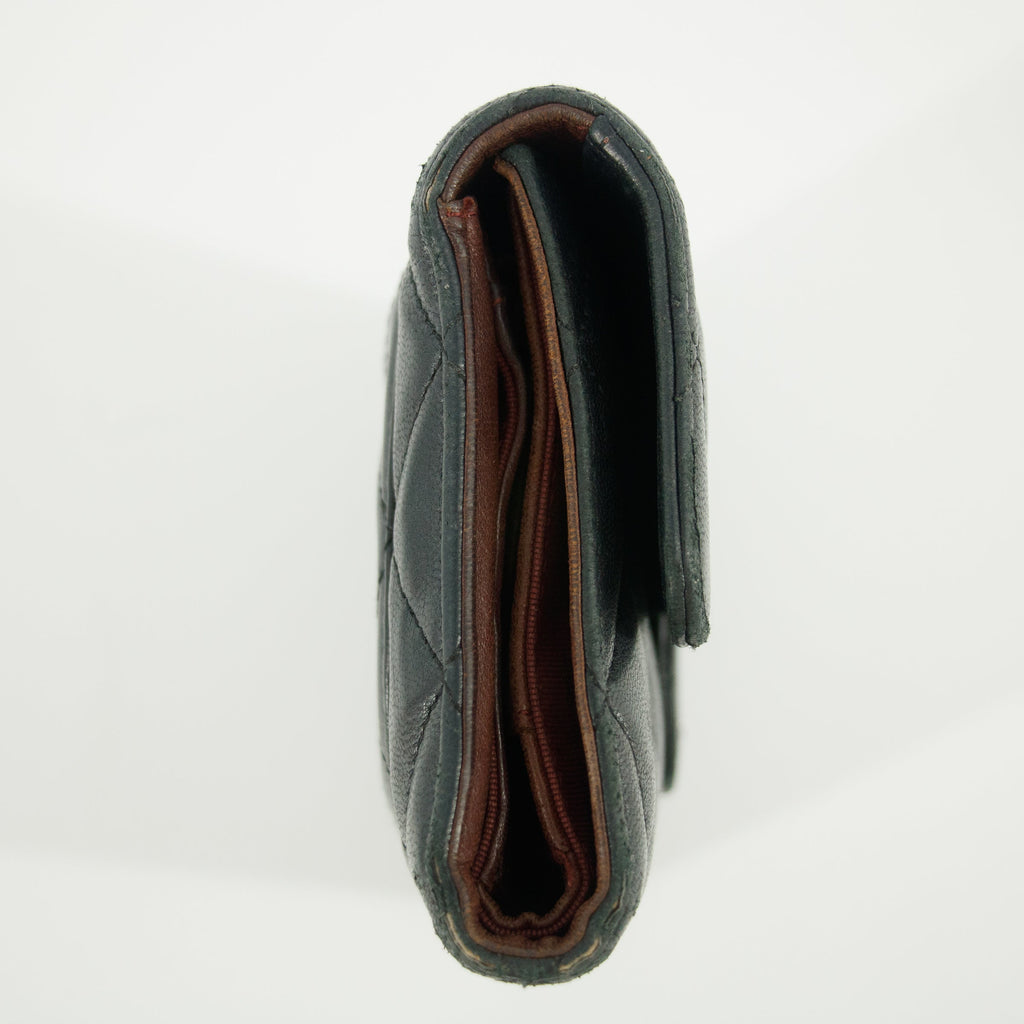 Chanel CC Matelasse Quilted Black Lambskin Wallet  #5759