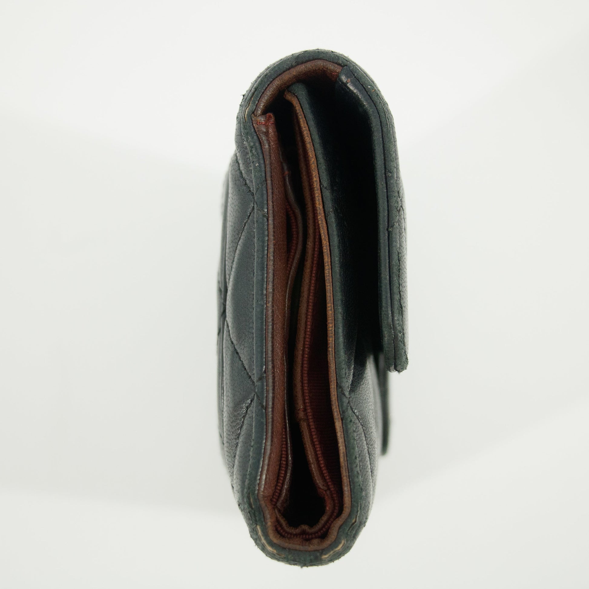 Chanel CC Matelasse Quilted Black Lambskin Wallet  #5759