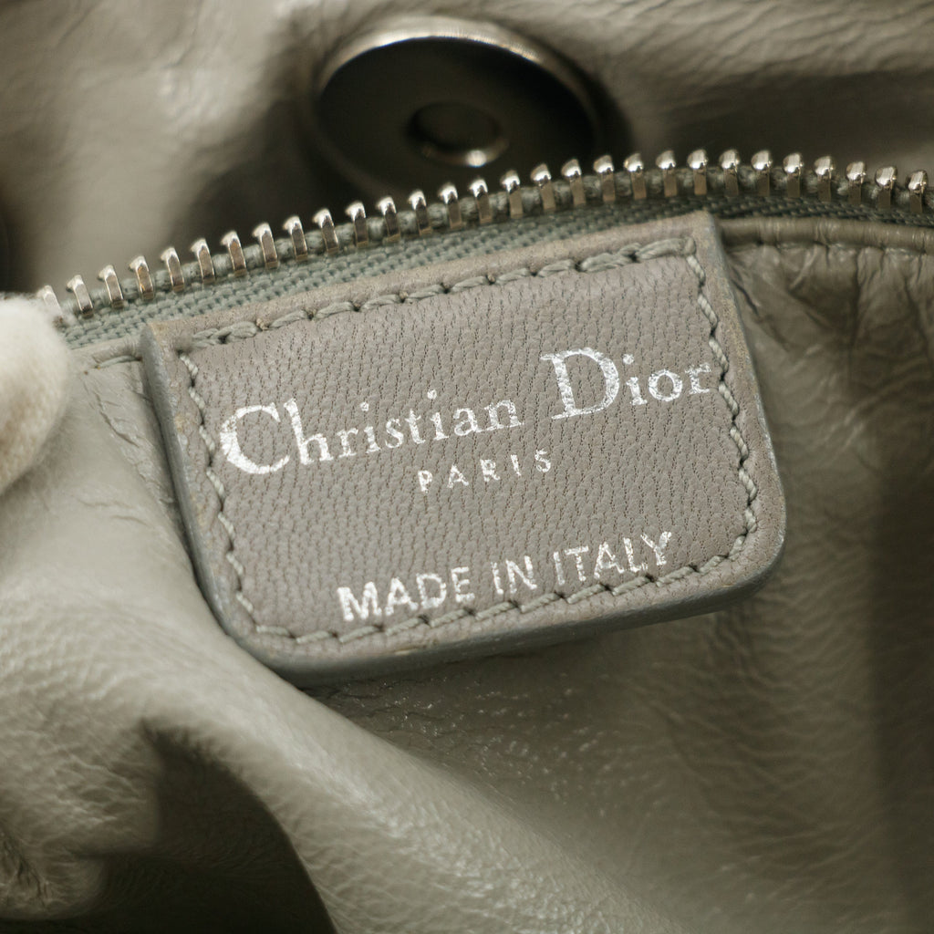 Christian Dior Lady Dior Grey Leather Tote Bag #5764