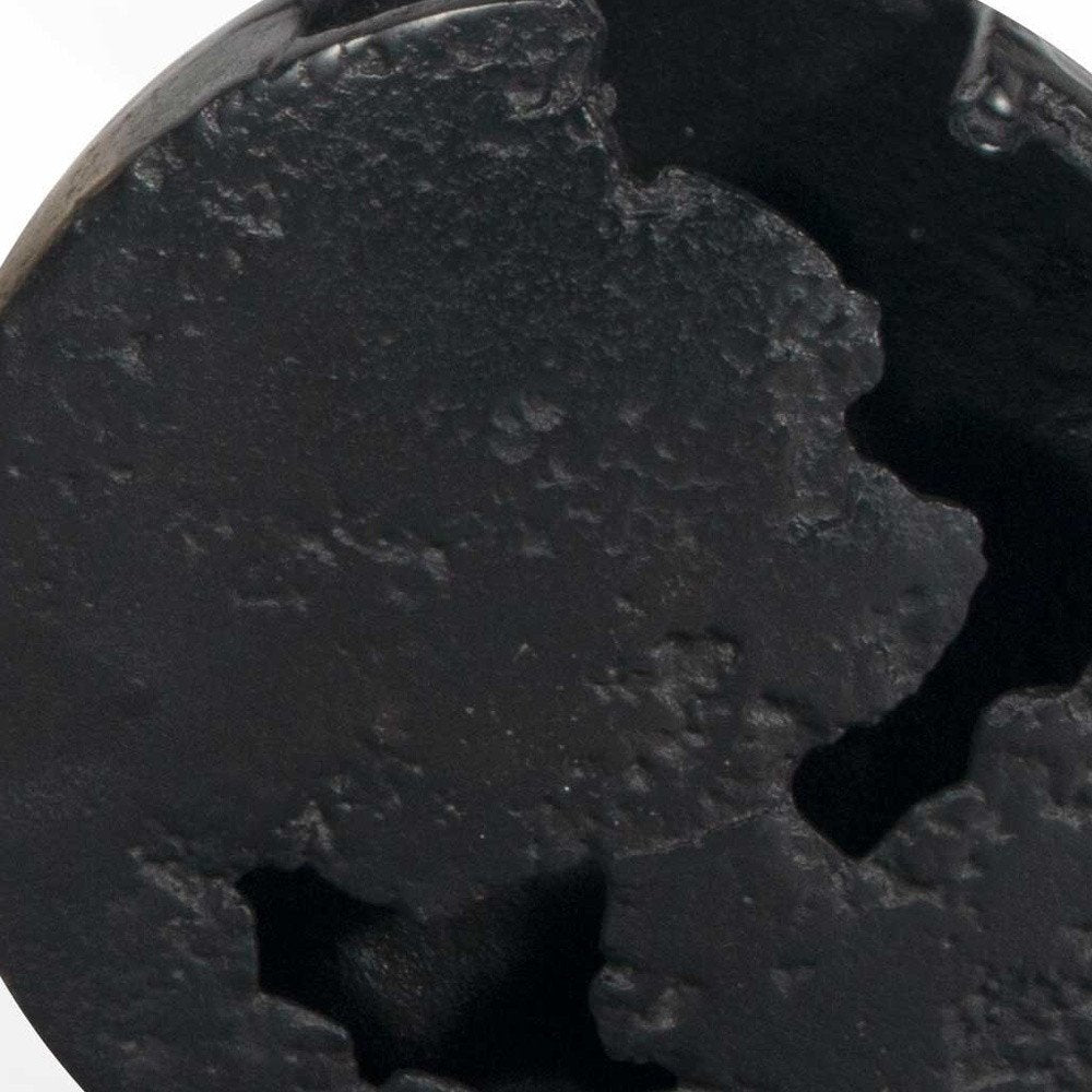 8" Black Hammered Round Aluminum Table Vase