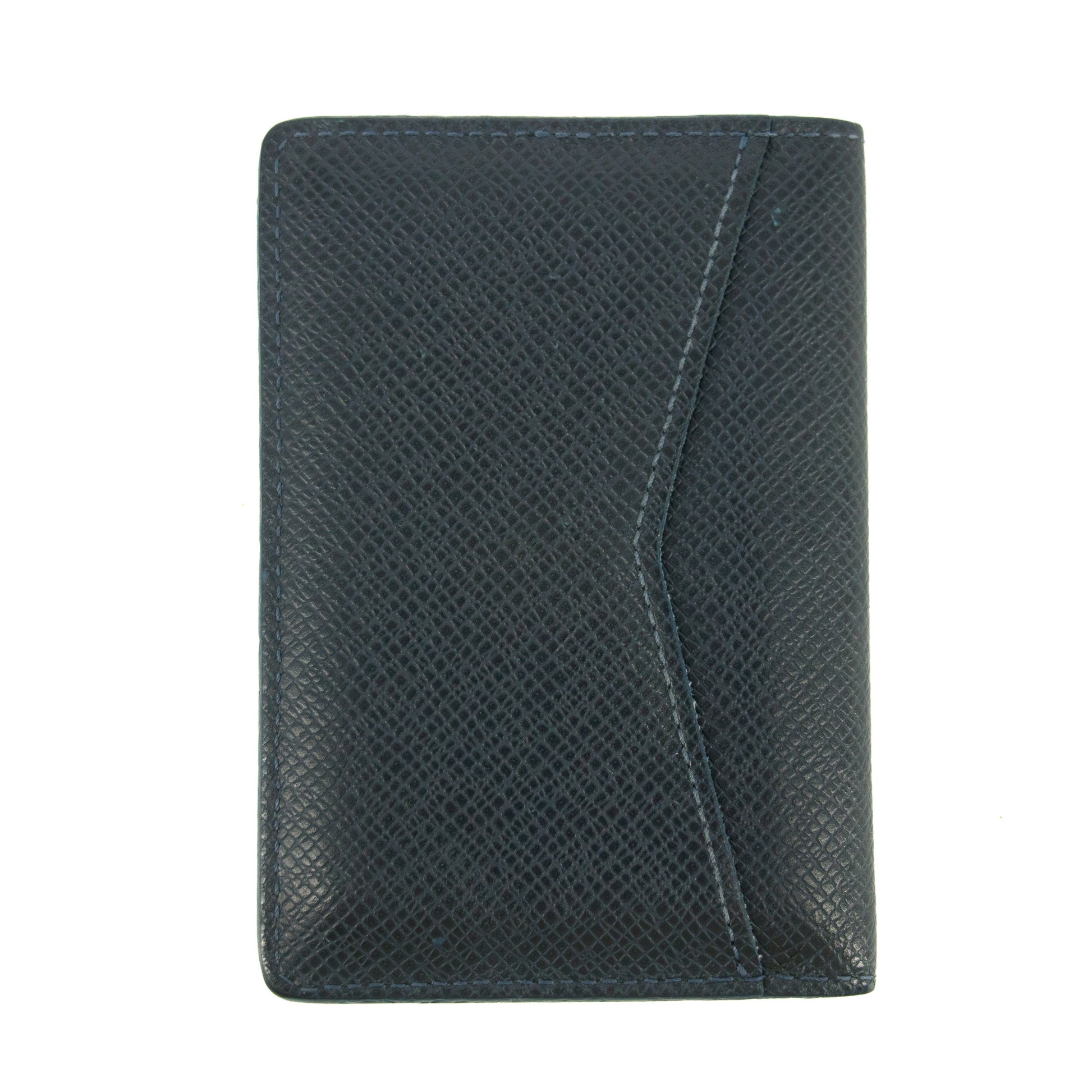 Louis Vuitton Navy Leather Cardholder Wallet (S.M) #5791
