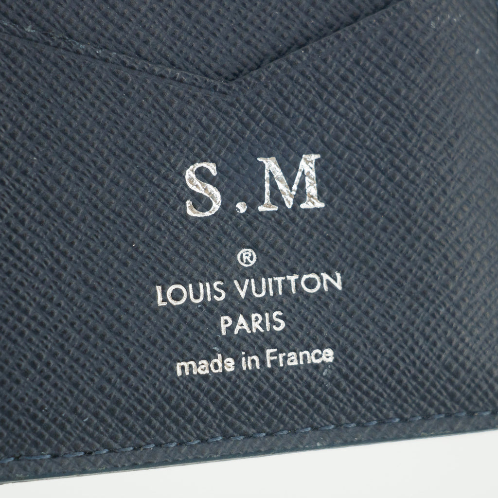 Louis Vuitton Navy Leather Cardholder Wallet (S.M) #5791