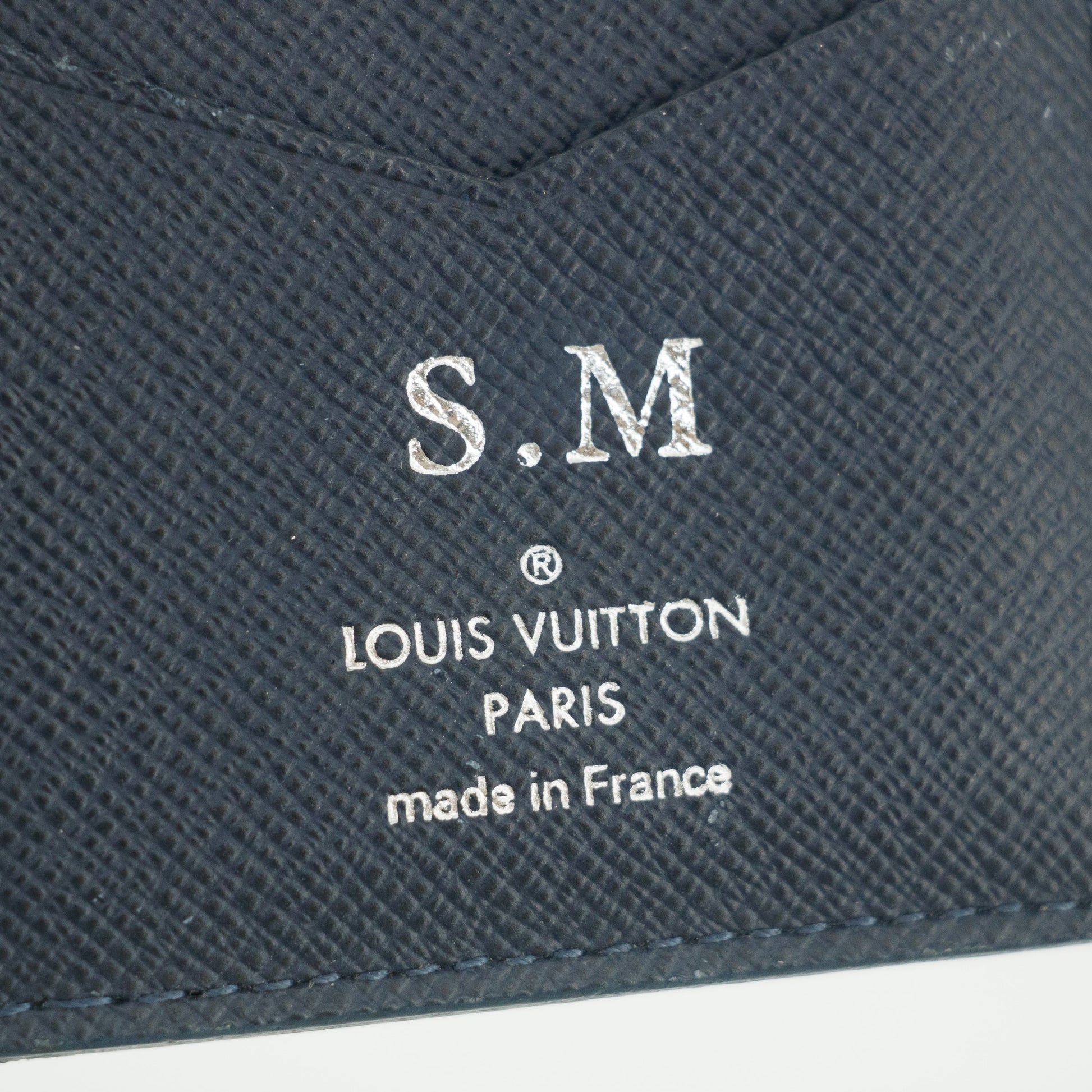 Louis Vuitton Navy Leather Cardholder Wallet (S.M) #5791