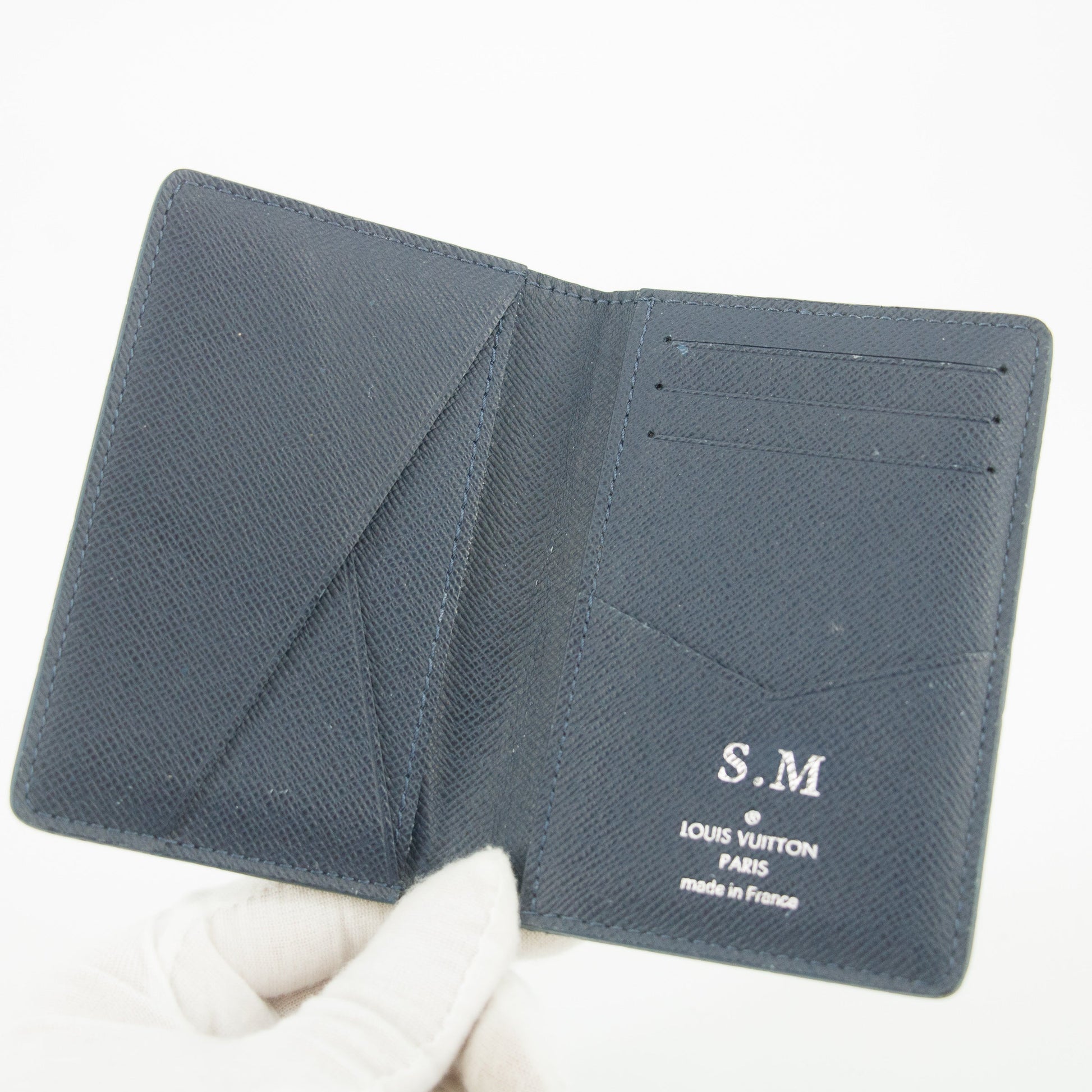 Louis Vuitton Navy Leather Cardholder Wallet (S.M) #5791