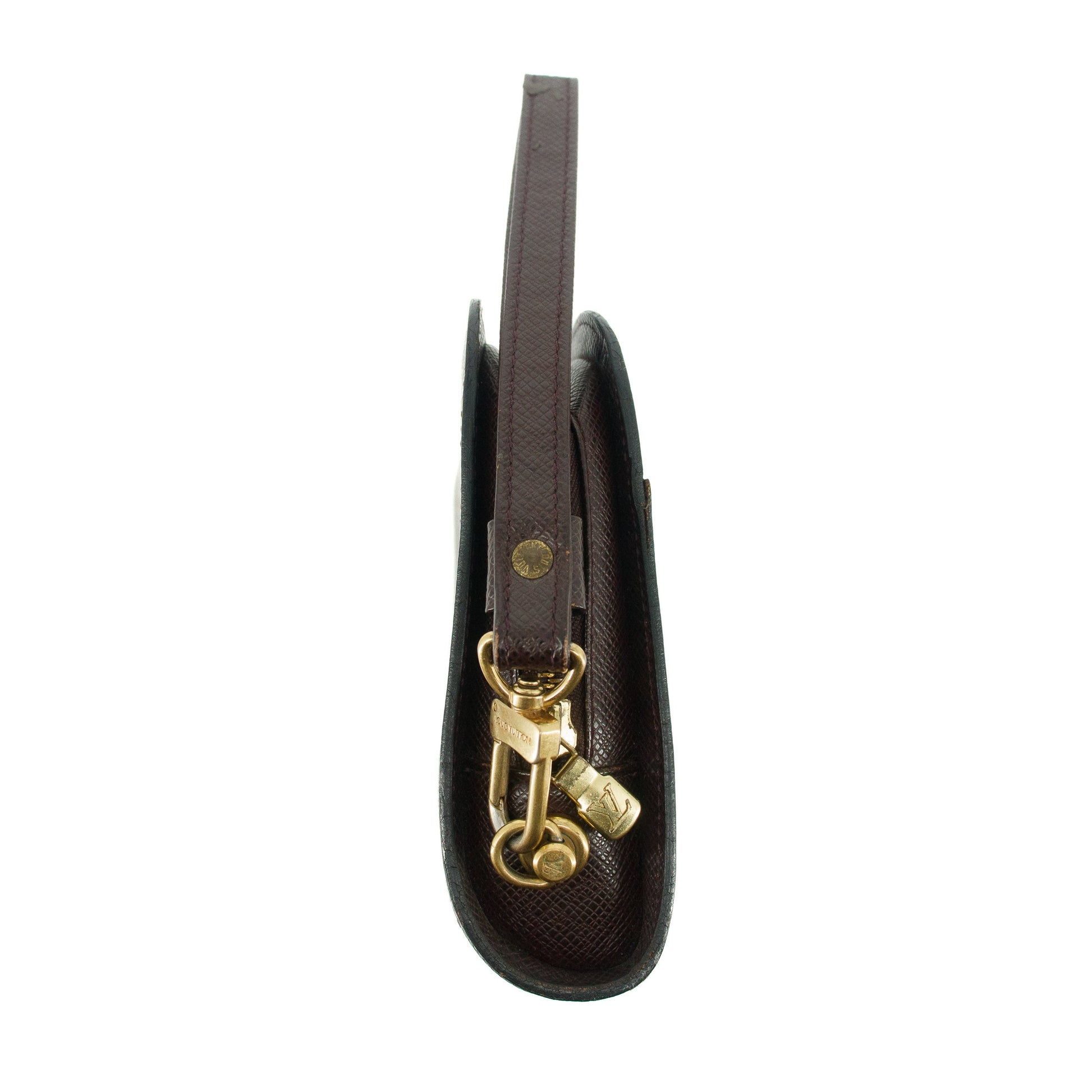 Louis Vuitton Taiga Brown Leather Wrist Bag #5794