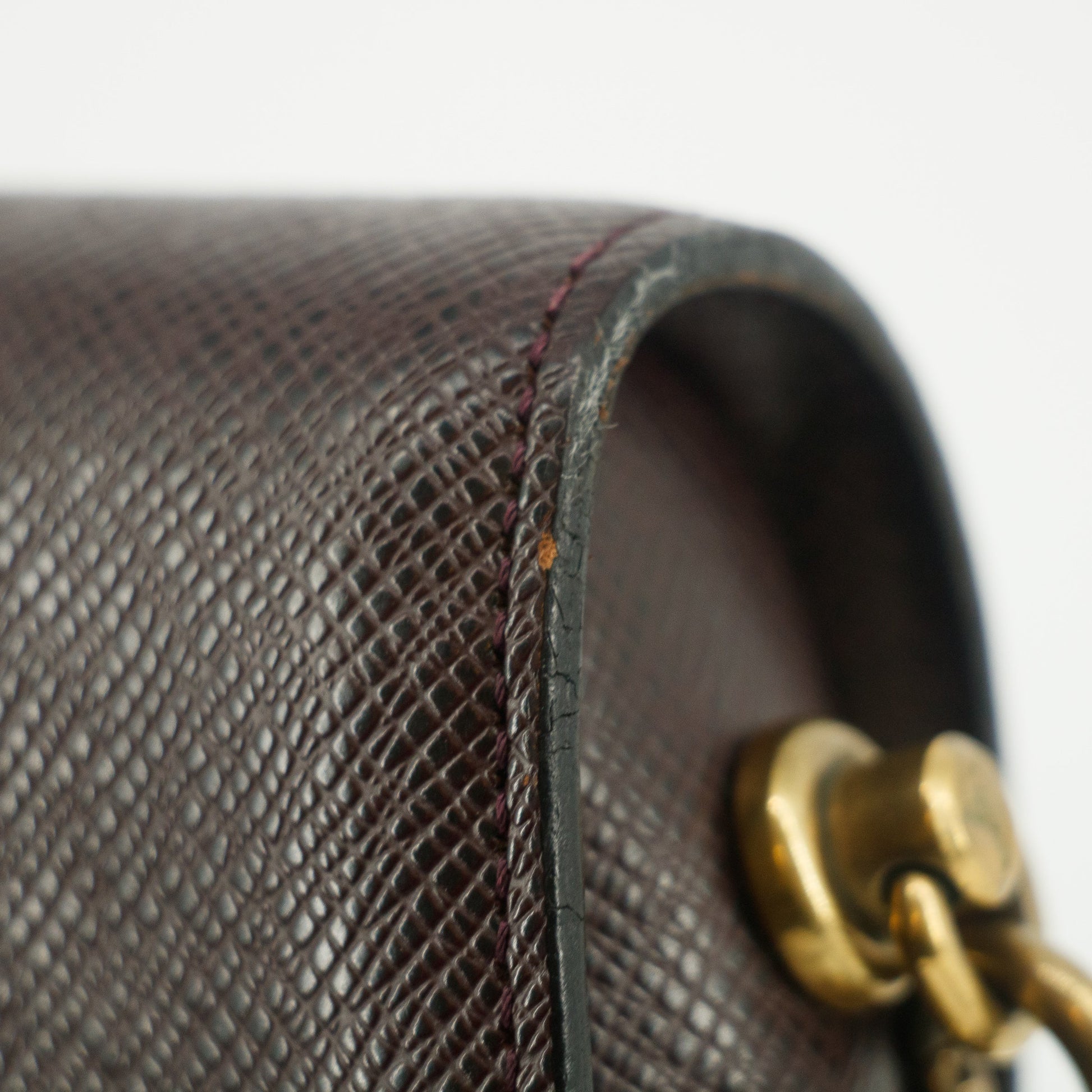 Louis Vuitton Taiga Brown Leather Wrist Bag #5794