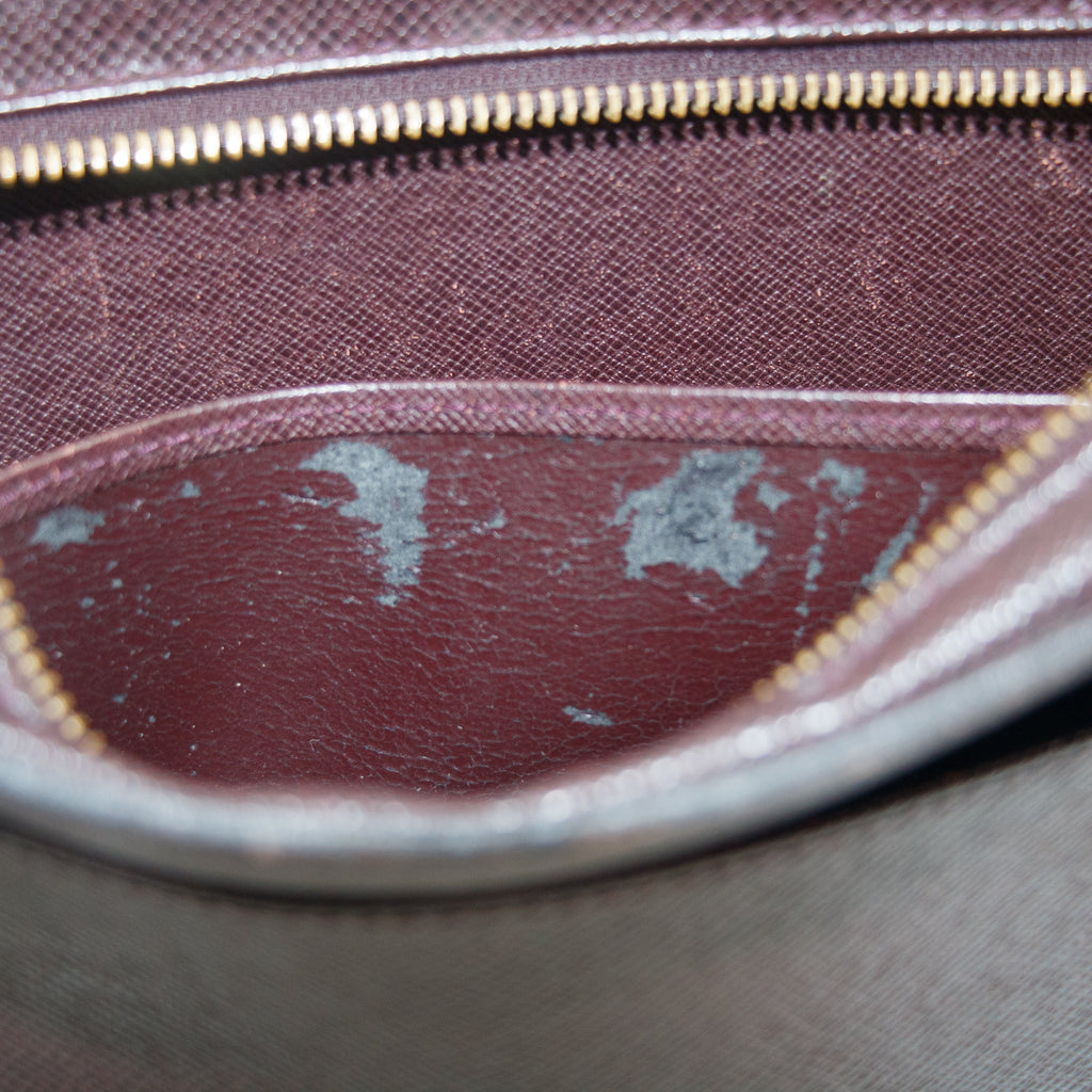 Louis Vuitton Taiga Brown Leather Wrist Bag #5794