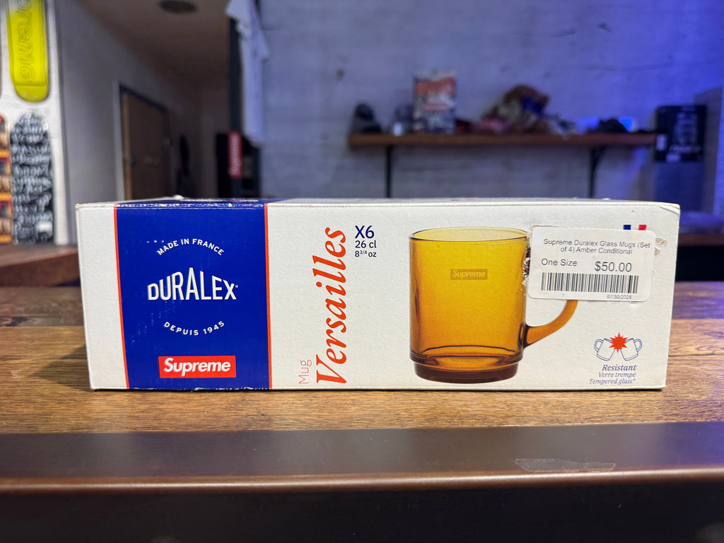 Supreme Duralex Glass Mugs (Set of 4) Amber Conditional