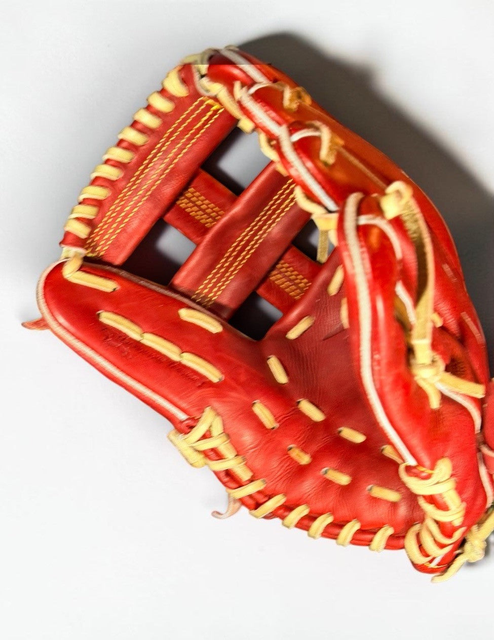 Mizuno Pro Classic HAGA JAPAN 11.5” Infield Baseball Glove RHT Red Tan Preowned