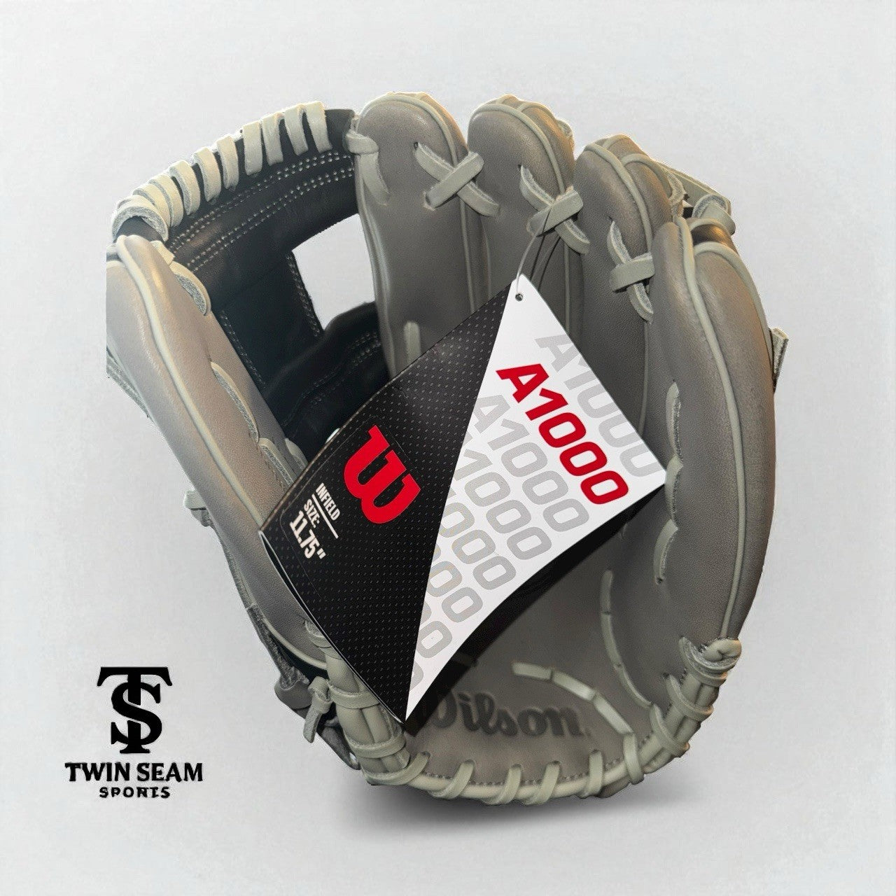 Wilson A1000 11.75” 1787 Infield Baseball Glove – Grey/Black/Red