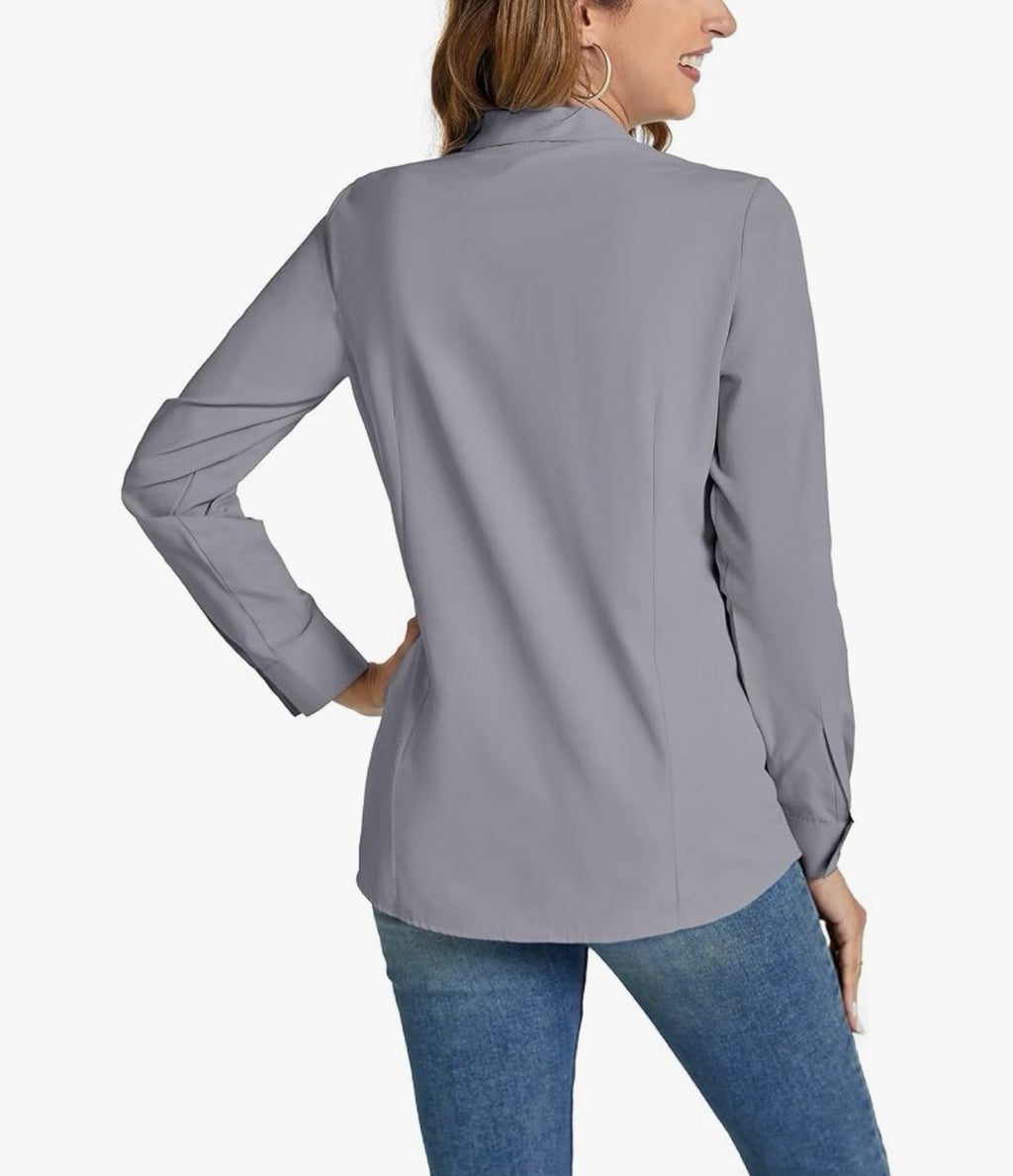 Hocaies - Women’s Button Down Business Casual Blouse