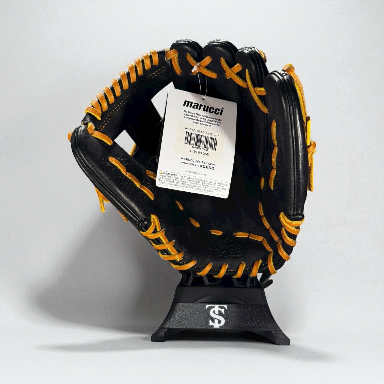 Marucci Capitol Series 11.50” RHT Baseball Glove – Black/Gold – Brand New!