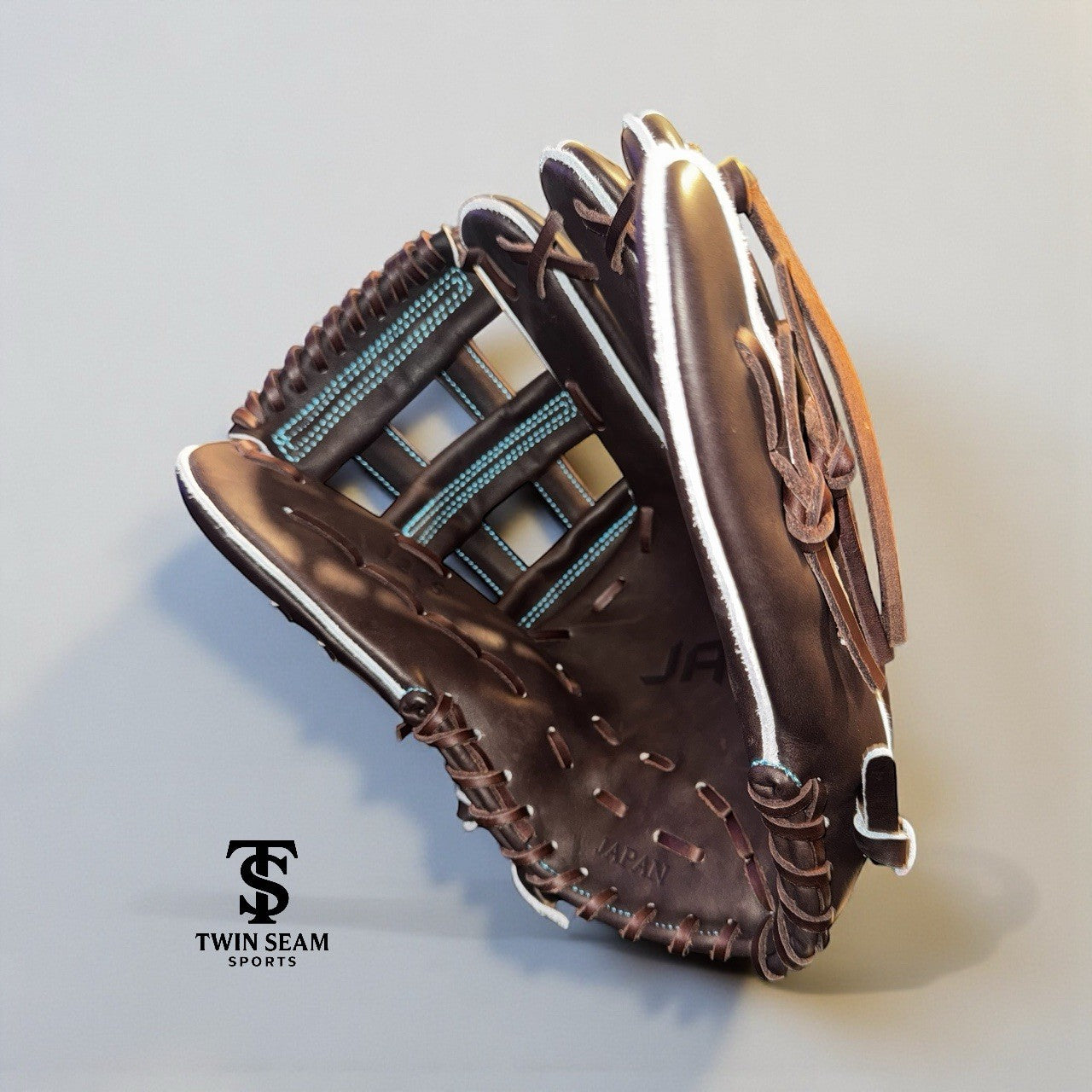 Jax Athletics Japan Kip Glove. RHT. LJ-10, Chocolate/Aqua 12.5” Free Shipping