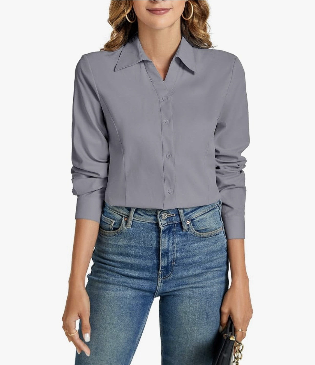 Hocaies - Women’s Button Down Business Casual Blouse