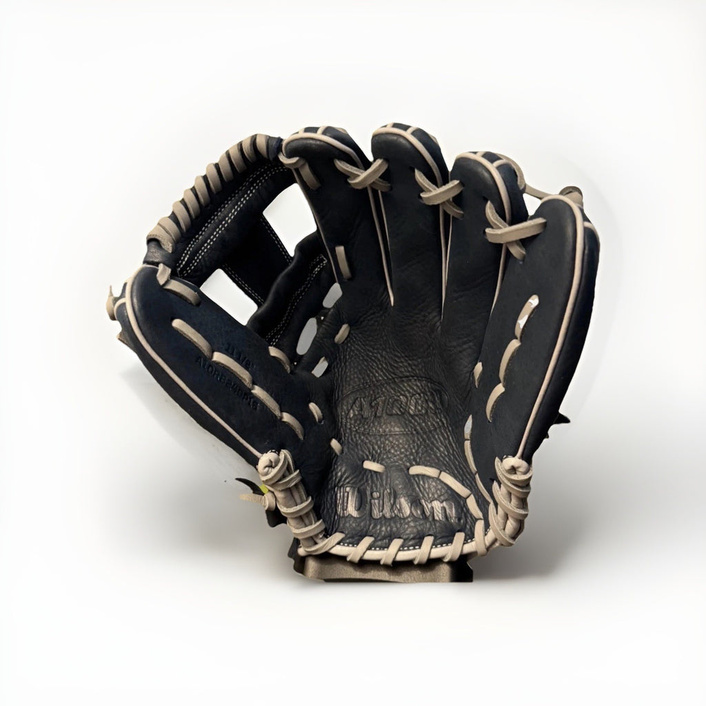 Wilson A1000 DP15 11.5" Infield Baseball RHT Glove, Blue/Grey/Yellow