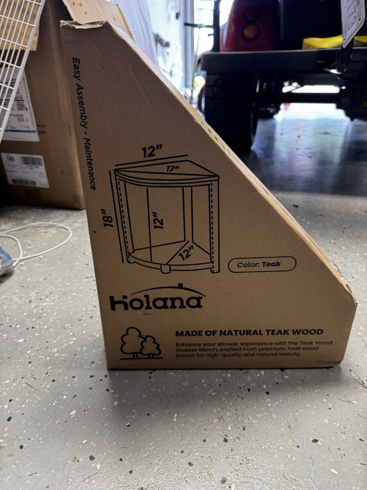 Holana 18” Teak Corner Shower Stool