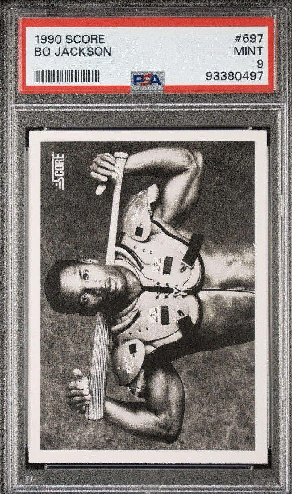 1990 SCORE BO JACKSON BASEBALL / FOOTBALL CARD PSA 9 MINT #697