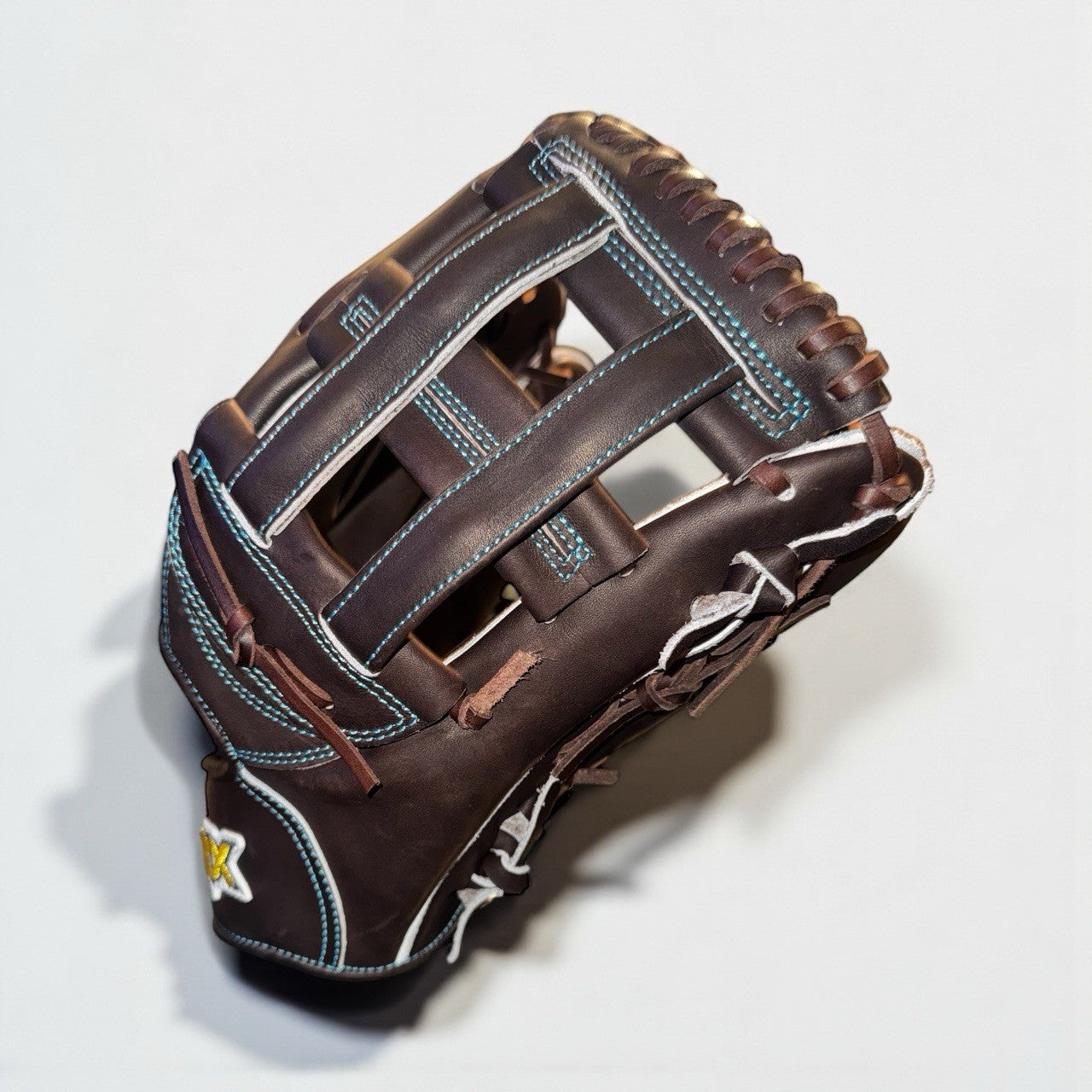 Jax Athletics Japan Kip Glove. RHT. LJ-10, Chocolate/Aqua 12.5” Free Shipping
