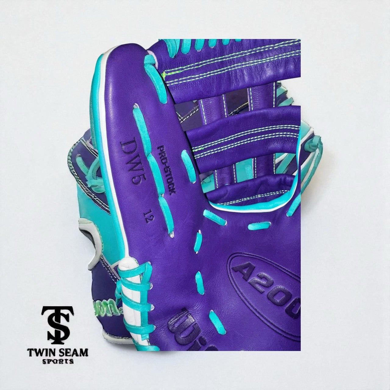 Wilson A2000 DW5 - RHT - Teal & Purple Showstopper - 12 Inch