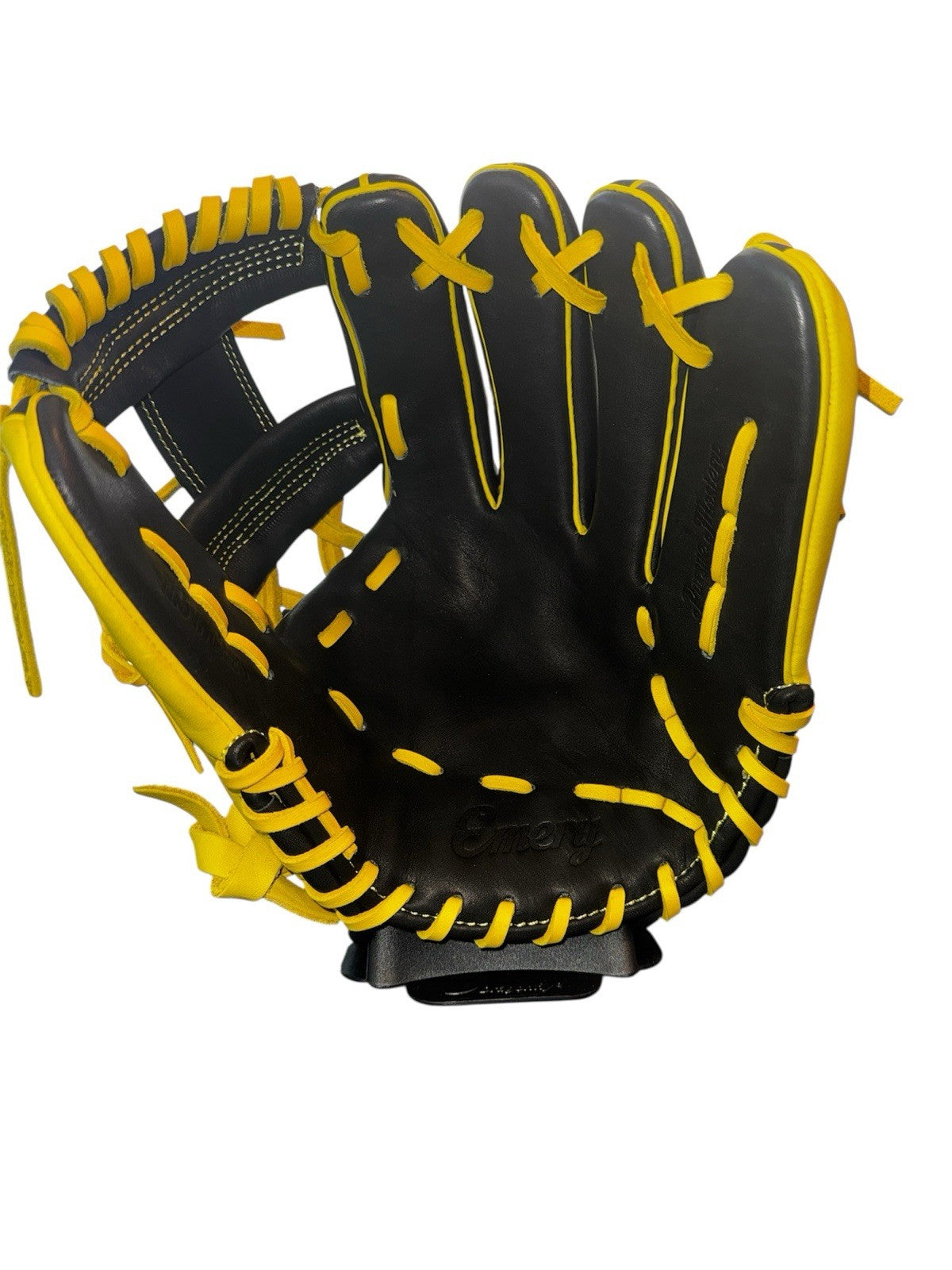 Act Fast Emery Glove Co Black & Yellow Beauty!  Emerald series - US Kip Leather!