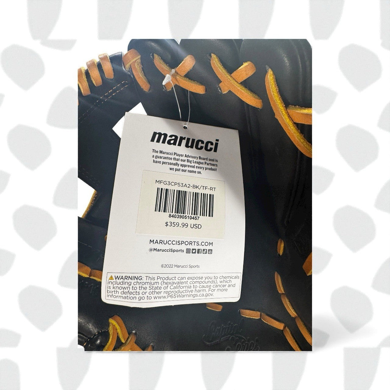 Marucci Capitol Series 11.50” RHT Baseball Glove – Black/Gold – Brand New!