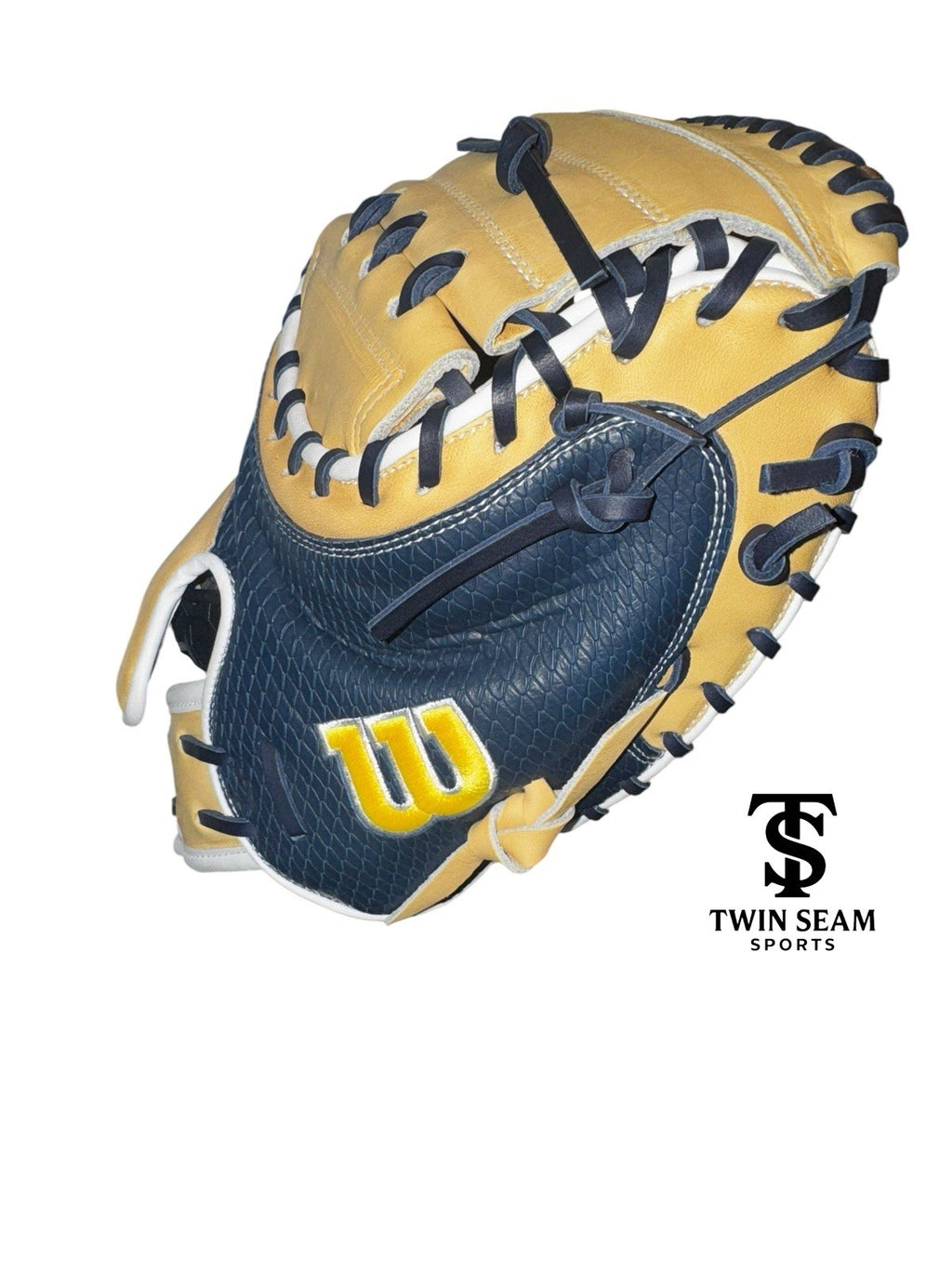 Wilson A2000 1734 34” Catcher’s Mitt – Navy/Blonde – Right Hand Throw
