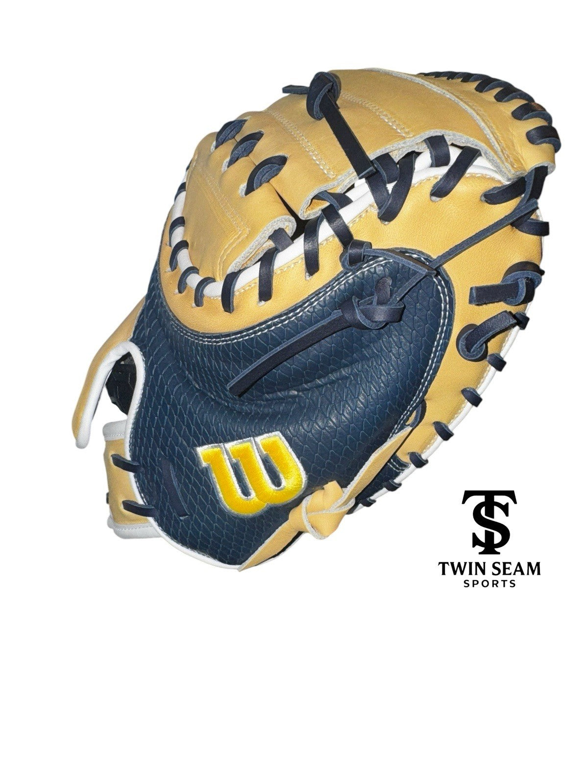 Wilson A2000 1734 34” Catcher’s Mitt – Navy/Blonde – Right Hand Throw