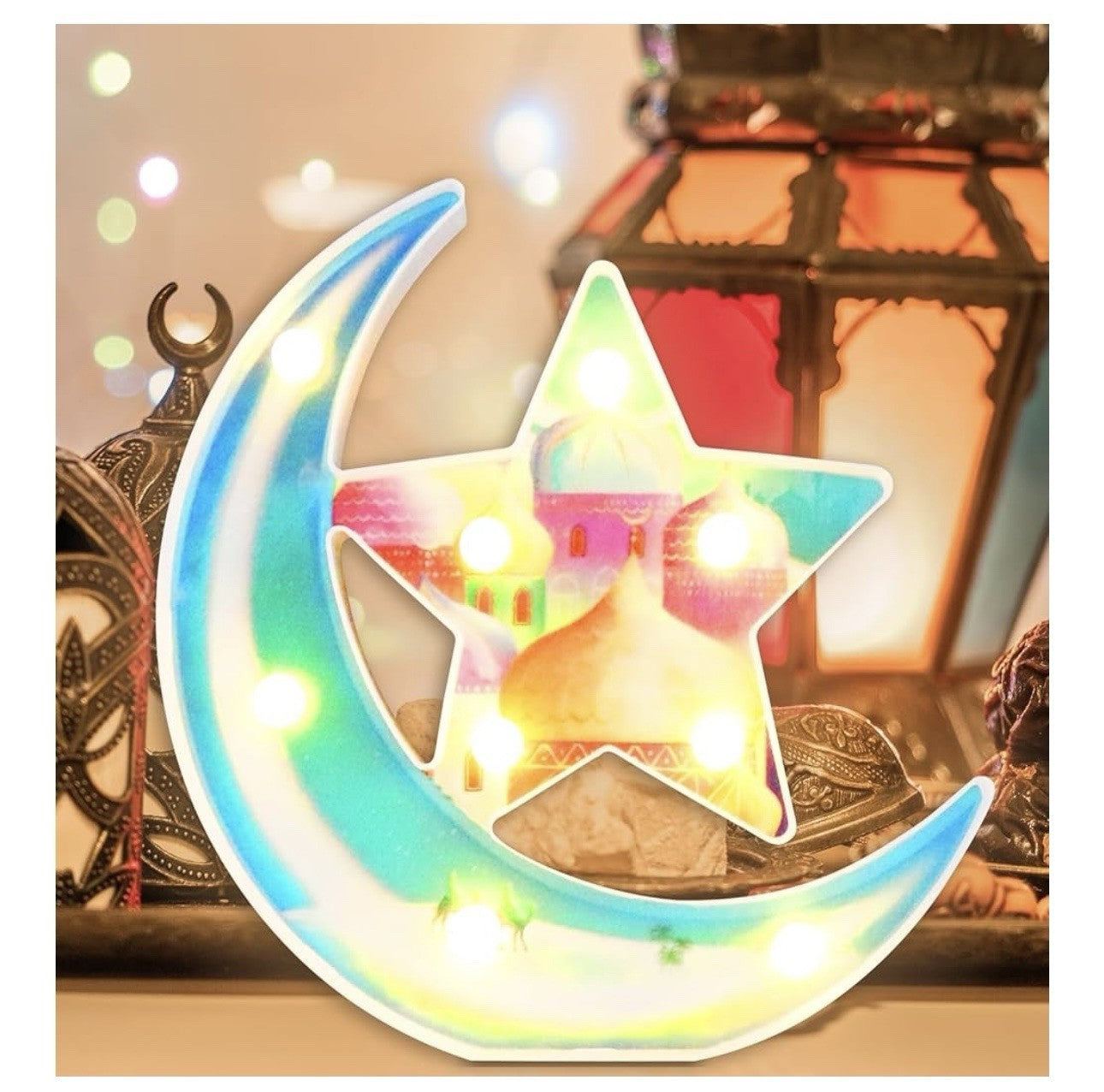 Ramadan Decorations. Warm White Lights. Battery Operated