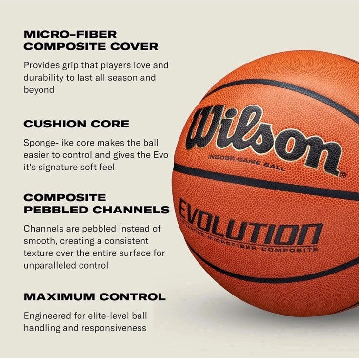 Wilson Evolution 29.5” Indoor Game Ball – The Legend Lives On