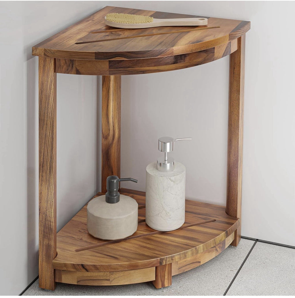 Holana 18” Teak Corner Shower Stool