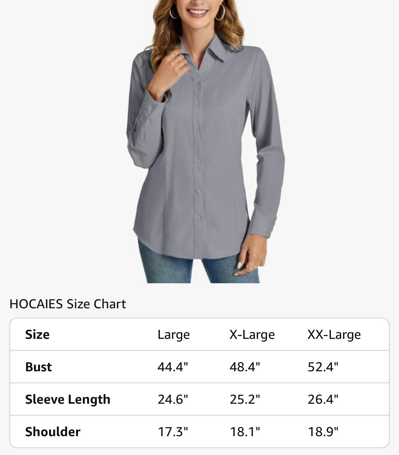 Hocaies - Women’s Button Down Business Casual Blouse