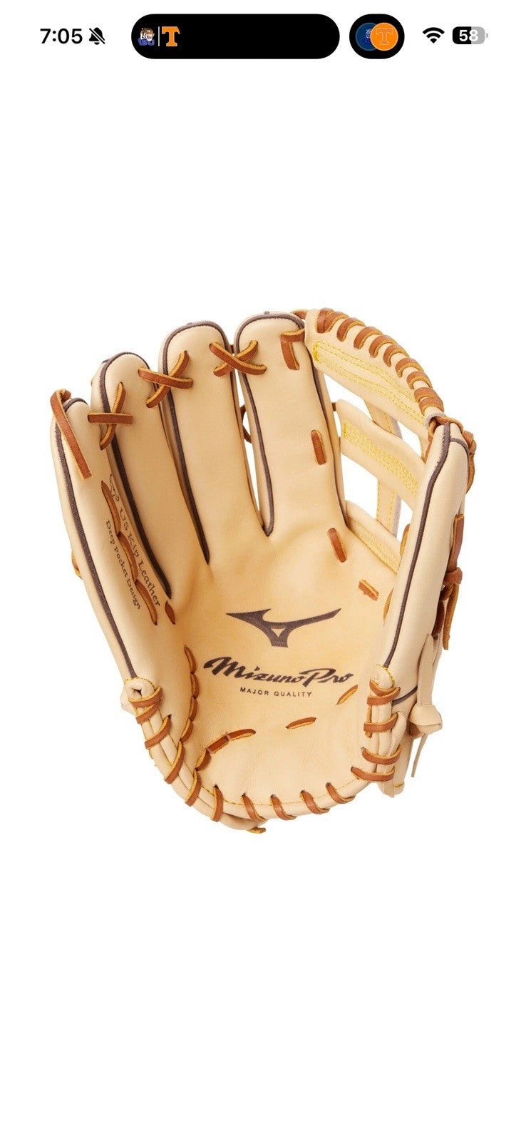 MIZUNO Pro GMP2-700DH LHT Glove - 12.75" Deep Pocket Outfield