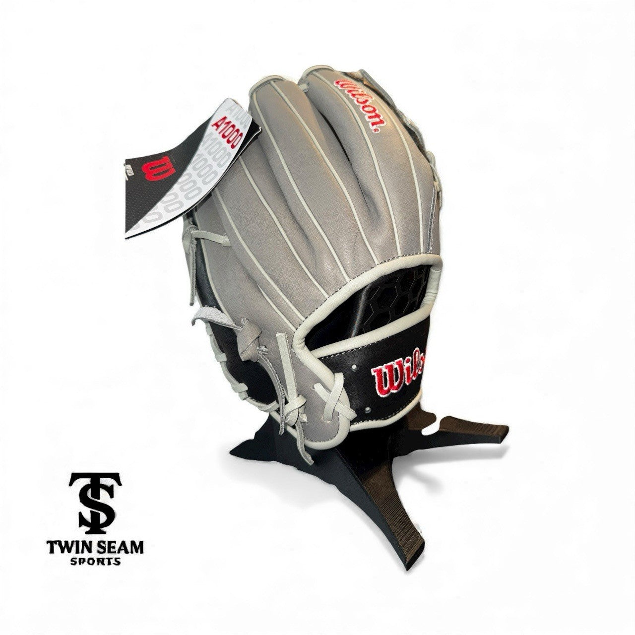 Wilson A1000 11.75” 1787 Infield Baseball Glove – Grey/Black/Red
