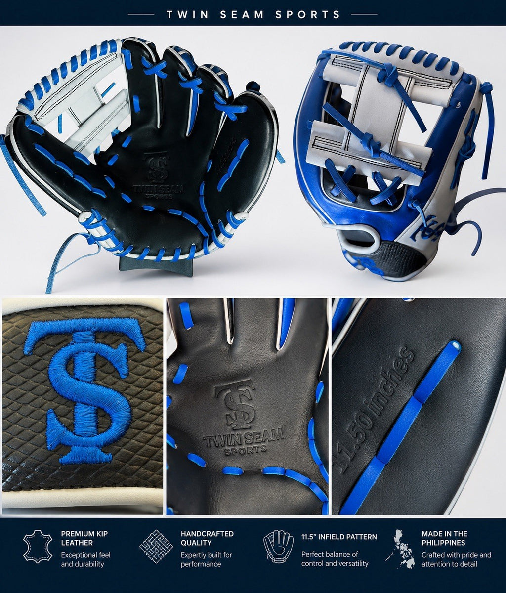 Twin Seam Sports Custom Kip Leather Baseball Glove – 11.5” I-Web – Brand New