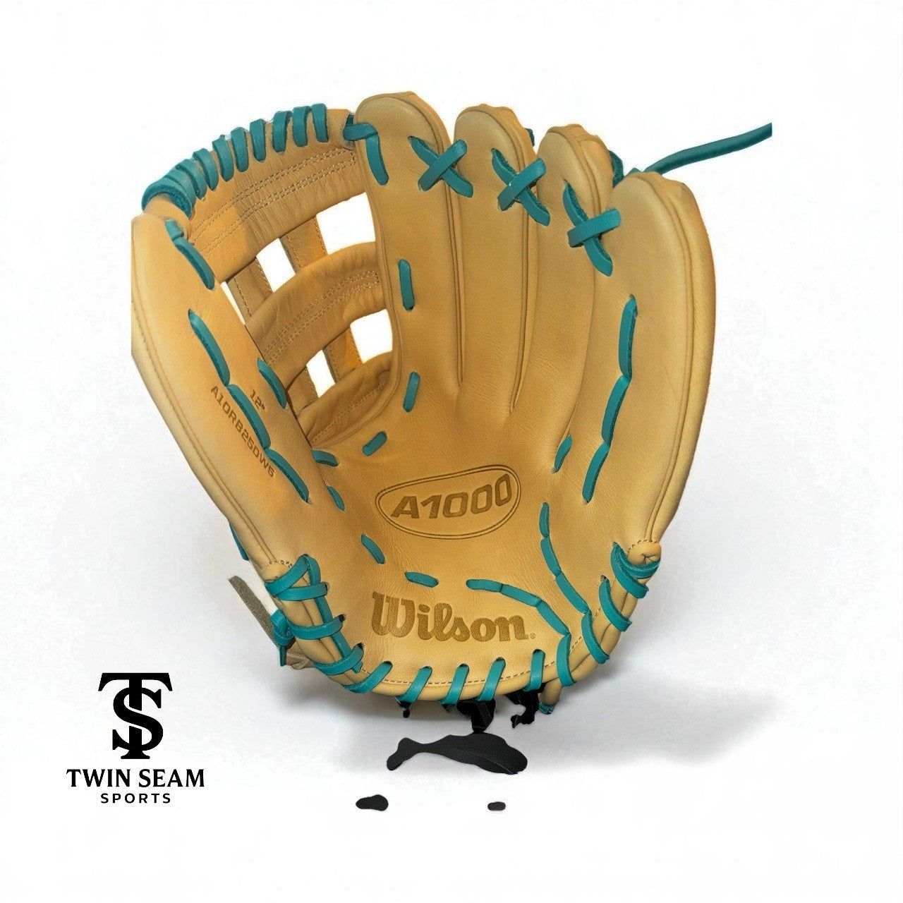 Wilson A1000 DW5 12" Baseball Glove - RHT - Golden Glow With Teal Flow!