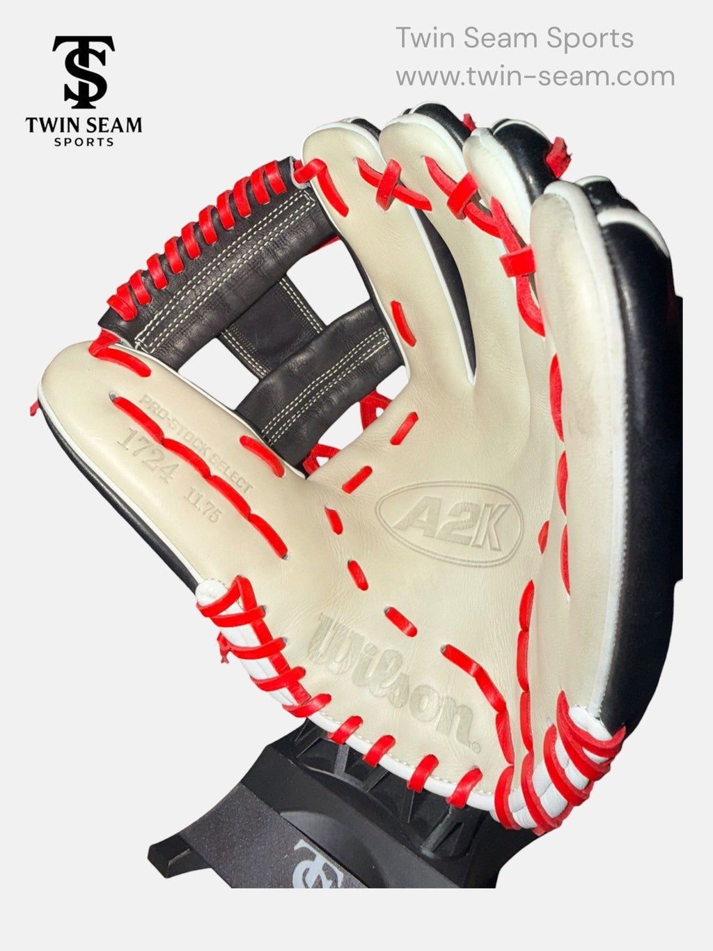 Wilson A2K 1724 11.75” Infield Baseball Glove RHT Silver Black Red Made Japan