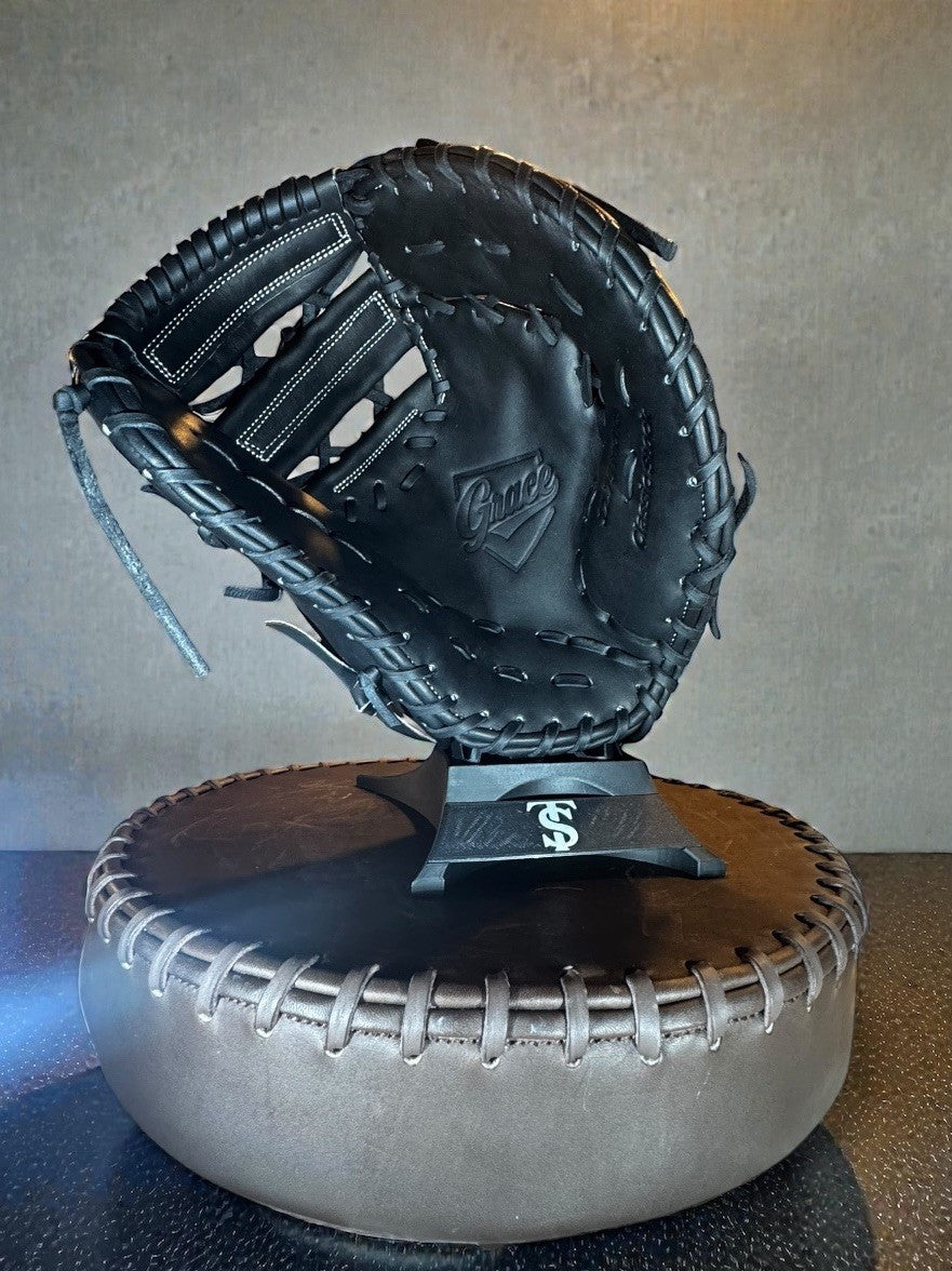 Grace Gloves 12.75” First Base Mitt – All Black – Brand New – Premium Leather