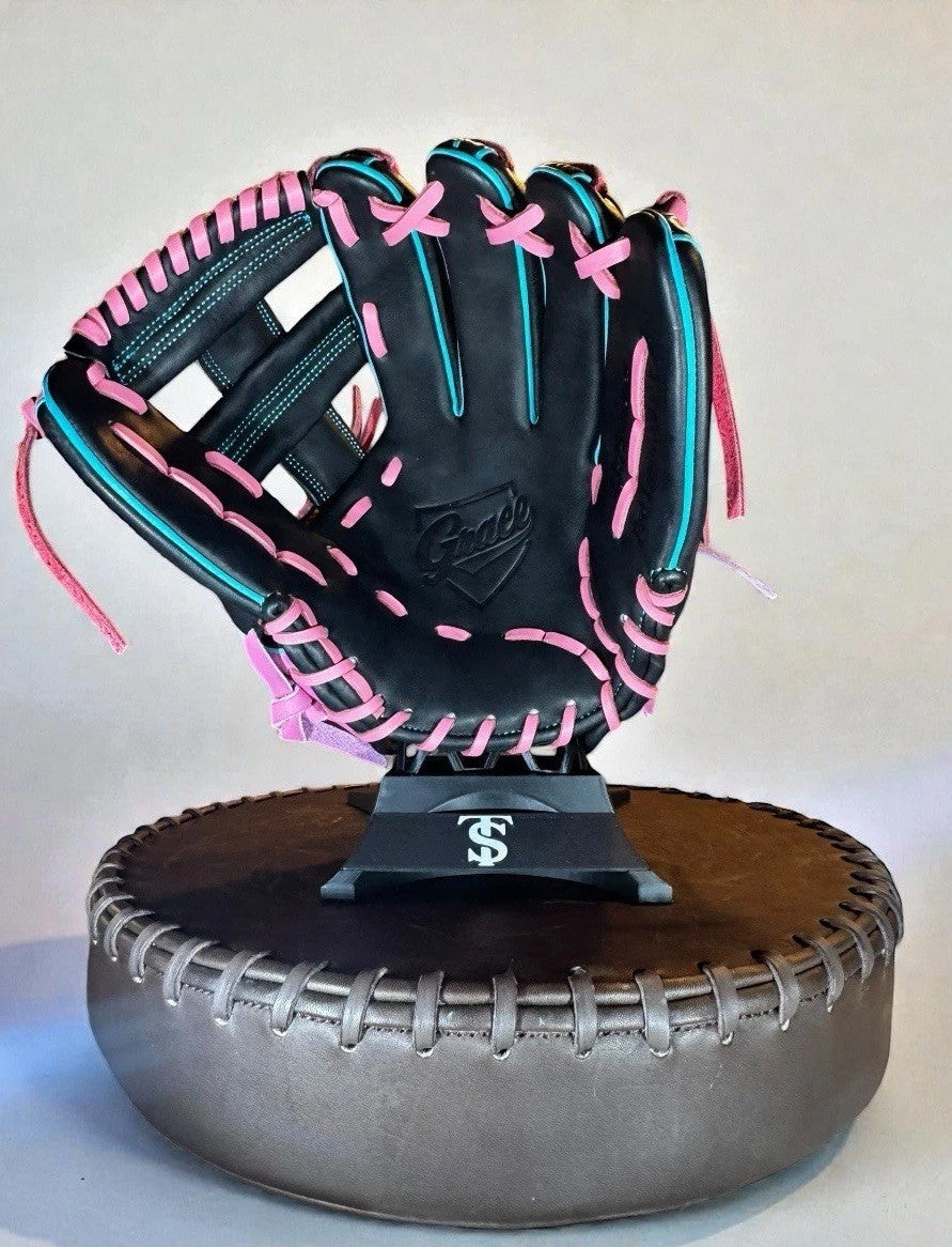 Grace Glove Co 11.75” - Pink/Black  Infield OG (Lace Cross) Web Glove. Brand New