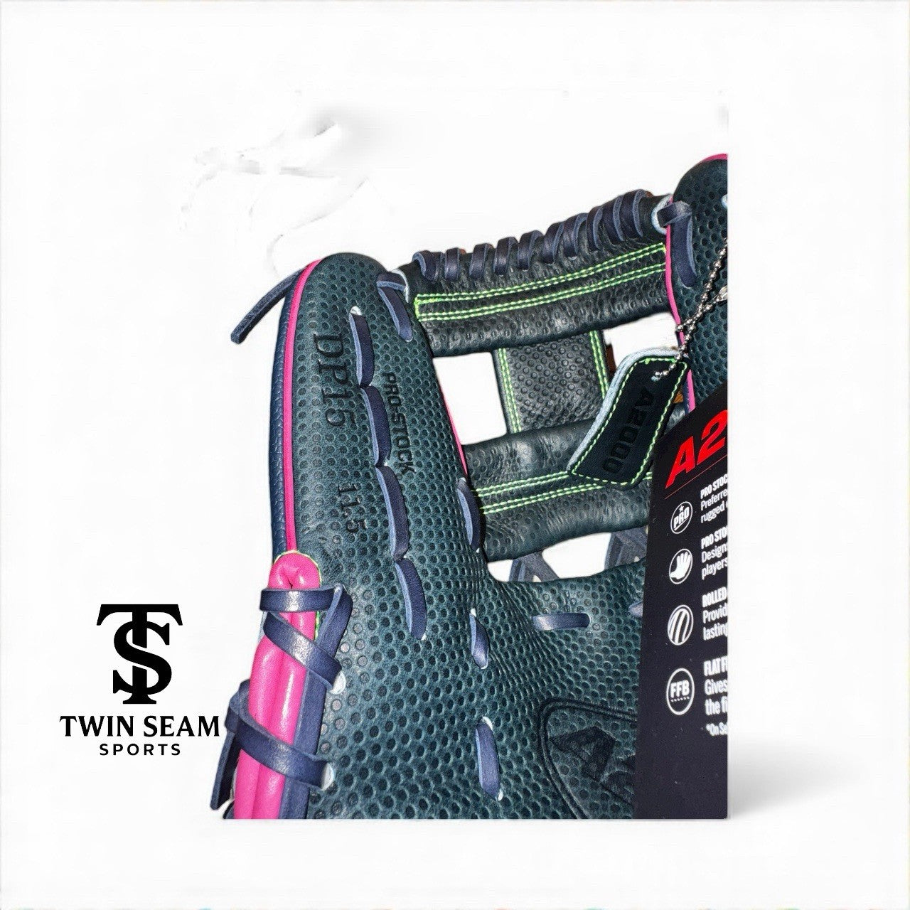 Wilson A2000 DP15 - 11.5” Infield Baseball Glove – Navy / Neon Pop