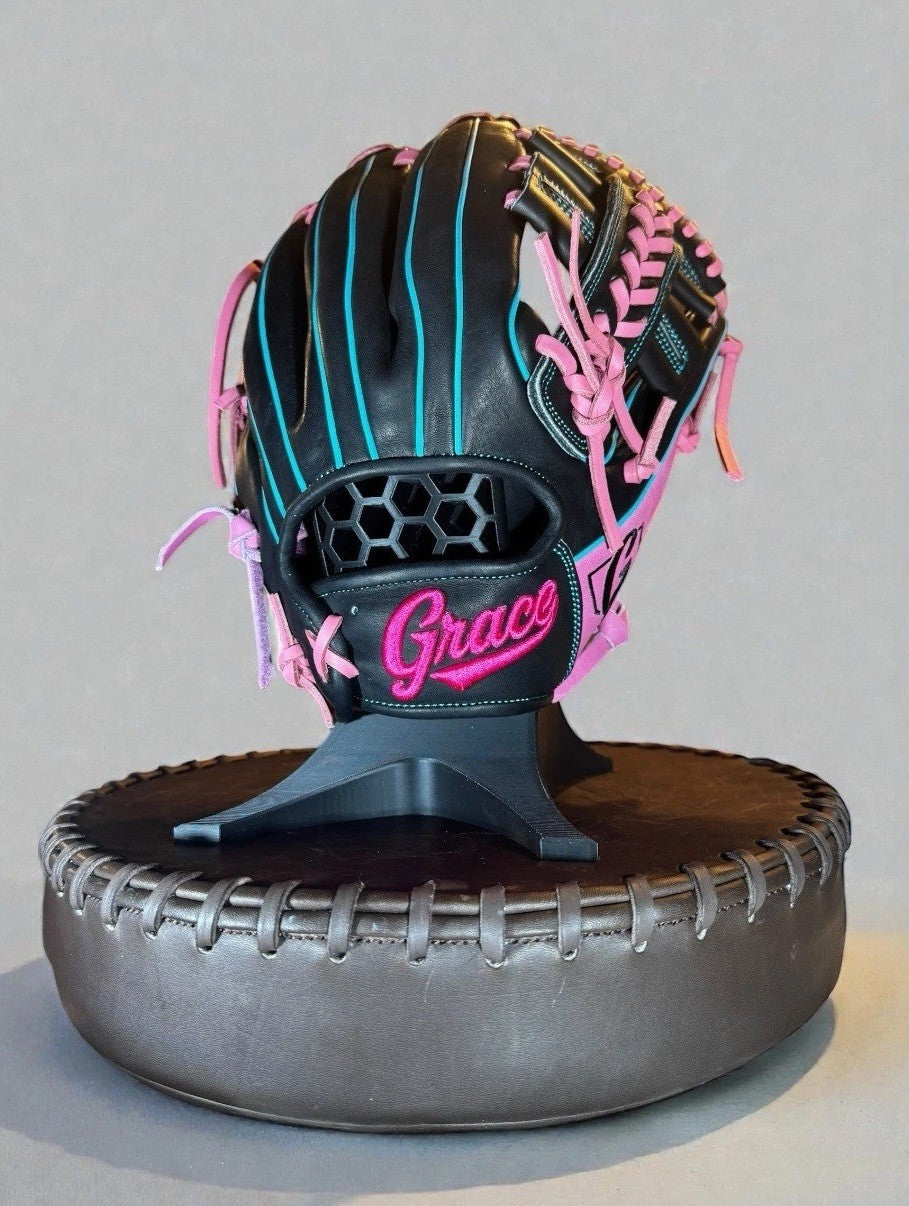 Grace Glove Co 11.75” - Pink/Black  Infield OG (Lace Cross) Web Glove. Brand New
