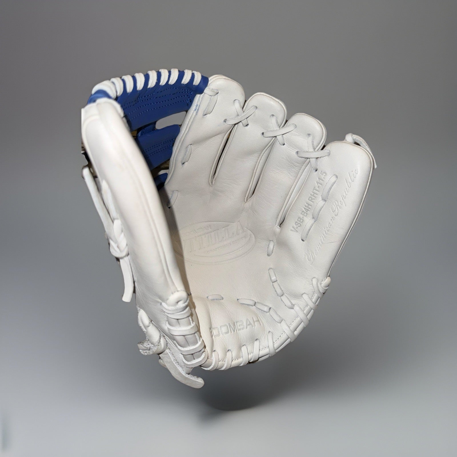 Boombah Vitilla RHT 11.5” White/Blue - H-Web Glove – Dominican Style!